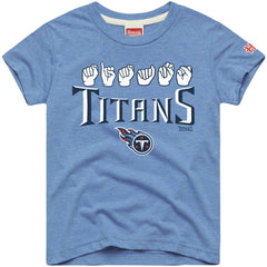 Tennessee Titans Homage Youth Love Sign x ASL 2.0 Tri-Blend T-Shirt | NFL New