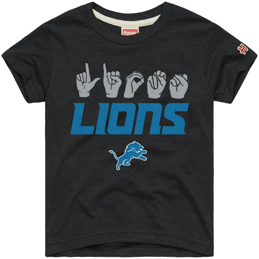 Detroit Lions Homage Youth Love Sign x ASL 2.0 Tri-Blend T-Shirt | NFL US