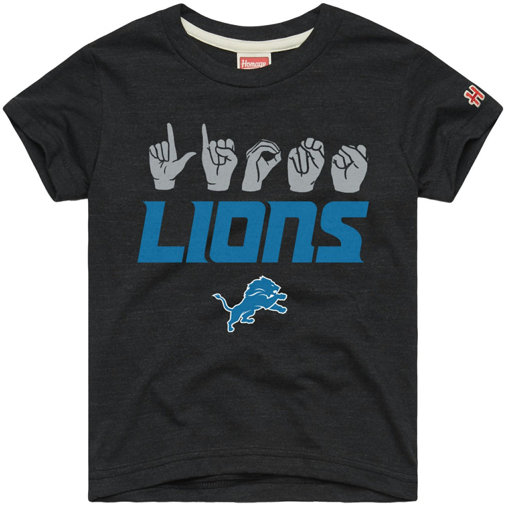 Detroit Lions Homage Youth Love Sign x ASL 2.0 Tri-Blend T-Shirt | NFL US
