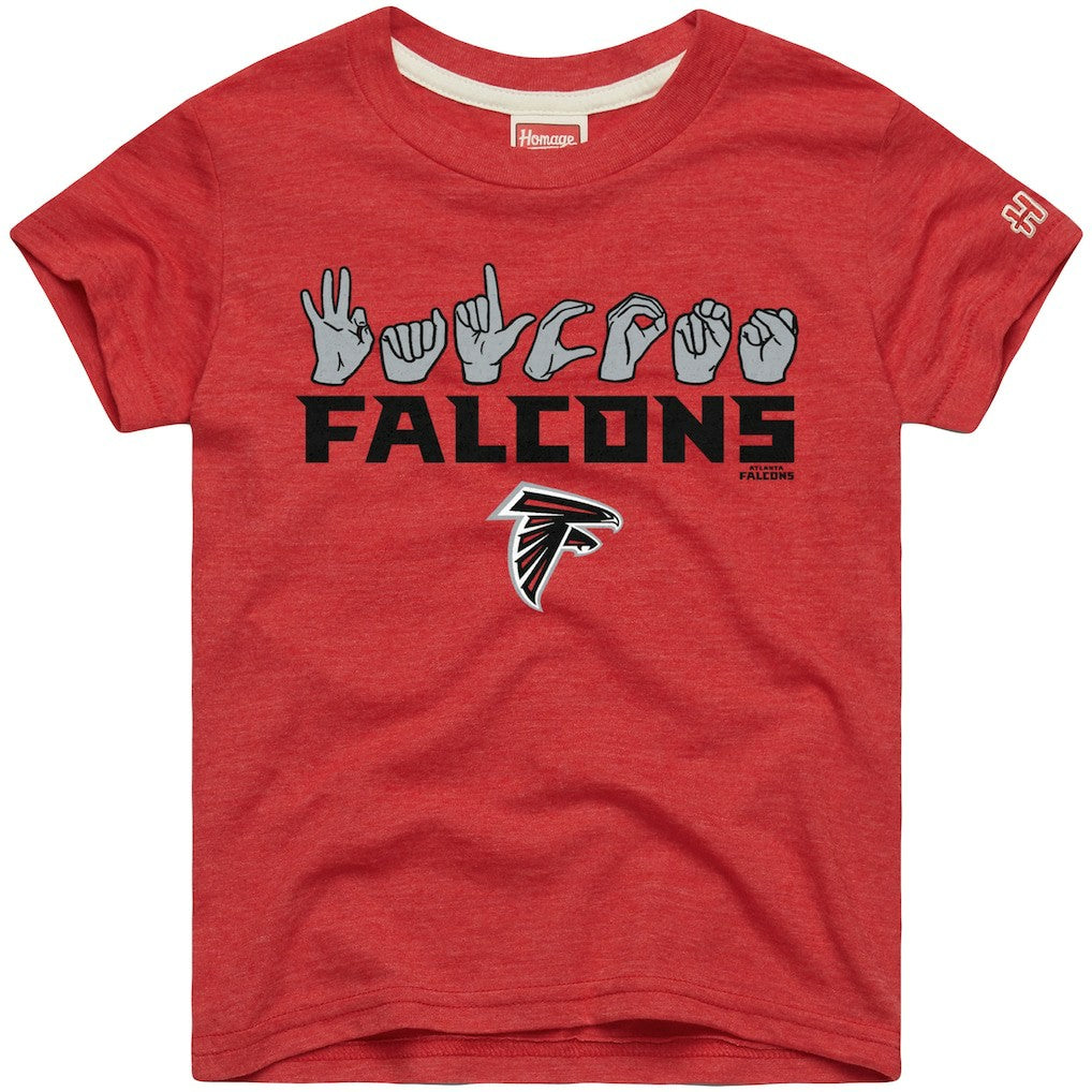 Atlanta Falcons Homage Youth Love Sign x ASL 2.0 Tri-Blend T-Shirt | NFL Near me