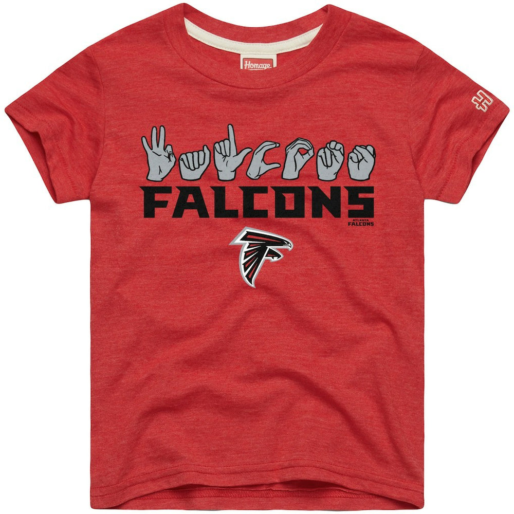 Atlanta Falcons Homage Youth Love Sign x ASL 2.0 Tri-Blend T-Shirt | NFL Near me