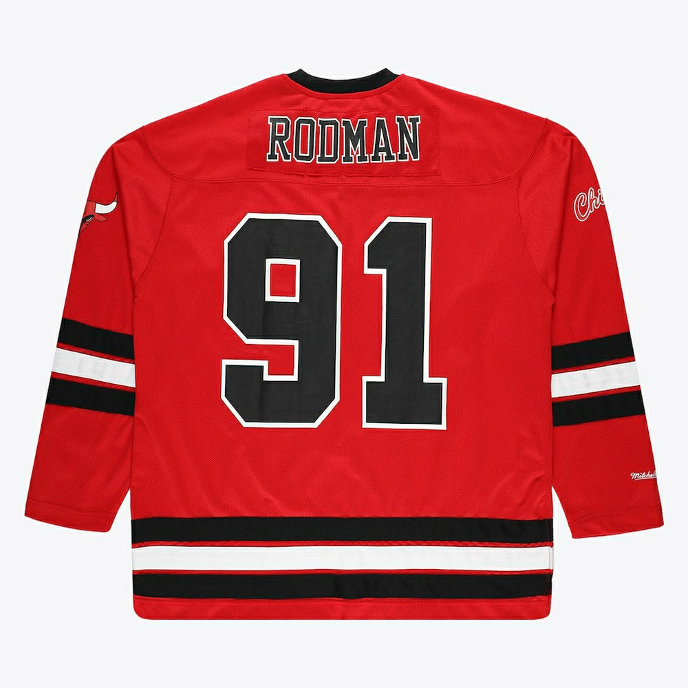 Red Dennis Rodman Chicago Bulls Big & Tall NBA Hockey Jersey | NBA