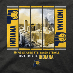 Charcoal Indiana Pacers Stadium Essentials Unisex Skyline Boxout T-Shirt | NBA