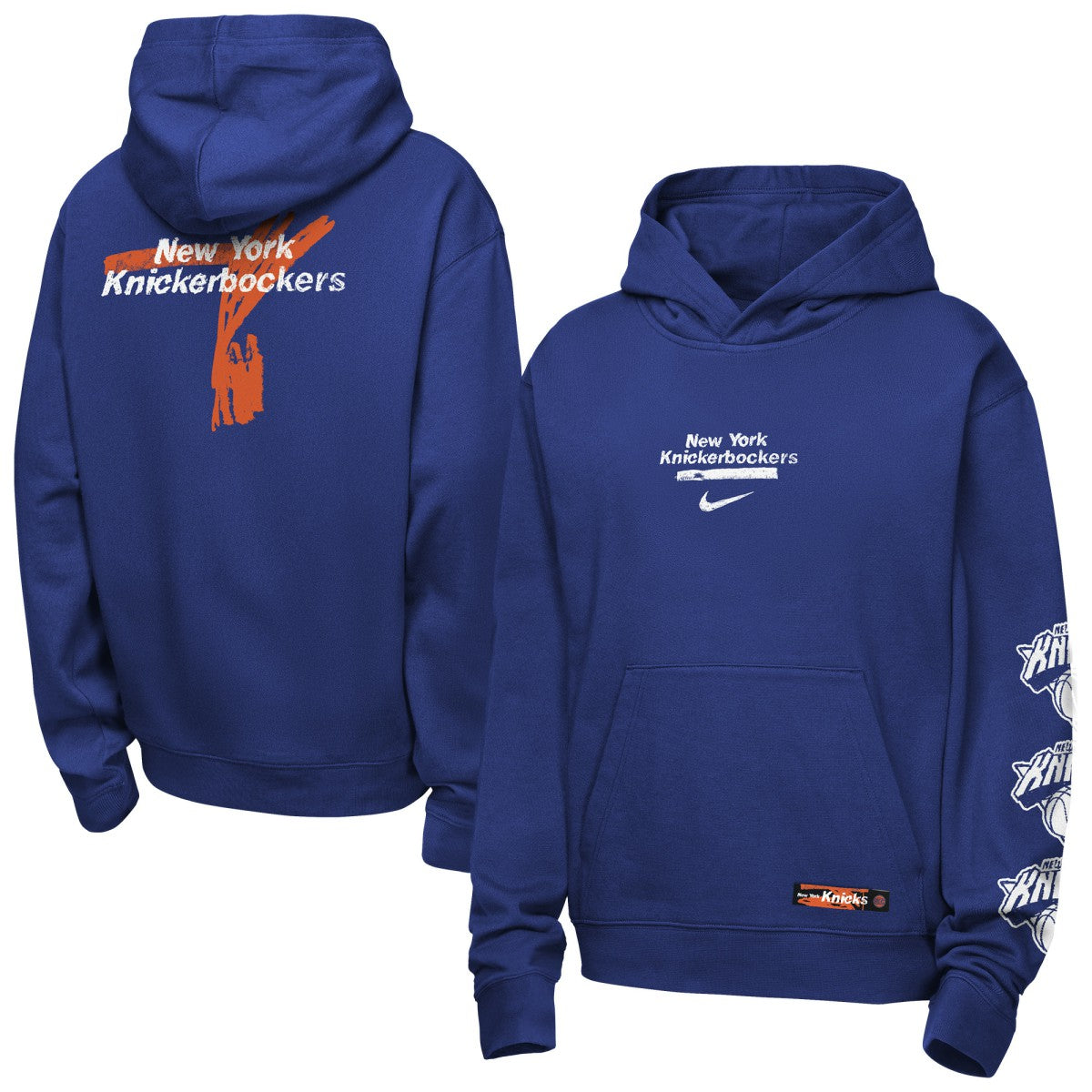 Blue New York Knicks Youth Courtside Club Premiere Hoodie | NBA
