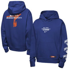 Blue New York Knicks Youth Courtside Club Premiere Hoodie | NBA