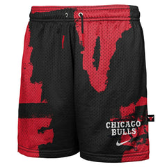 Black/Red Chicago Bulls Youth Courtside Pro Shot Dri-FIT Mesh Practice Shorts | NBA