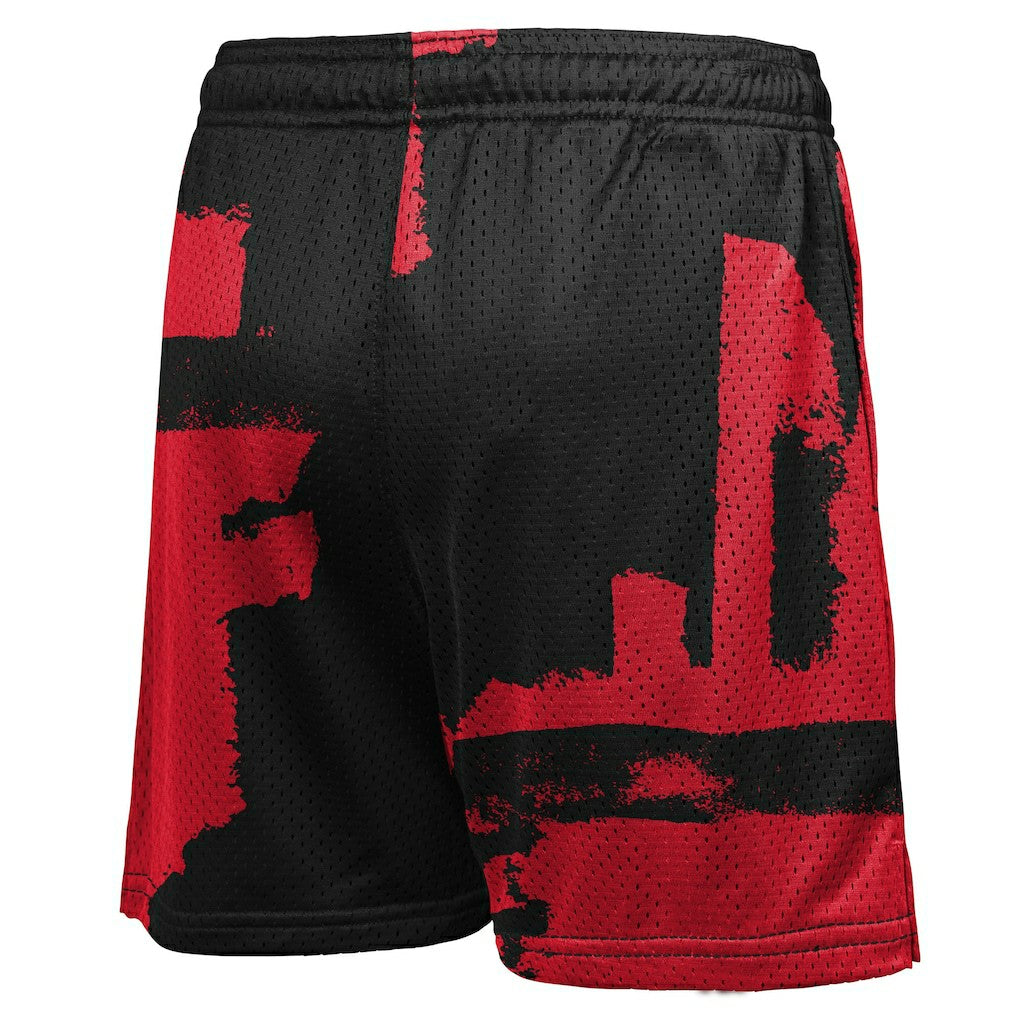 Black/Red Chicago Bulls Youth Courtside Pro Shot Dri-FIT Mesh Practice Shorts | NBA