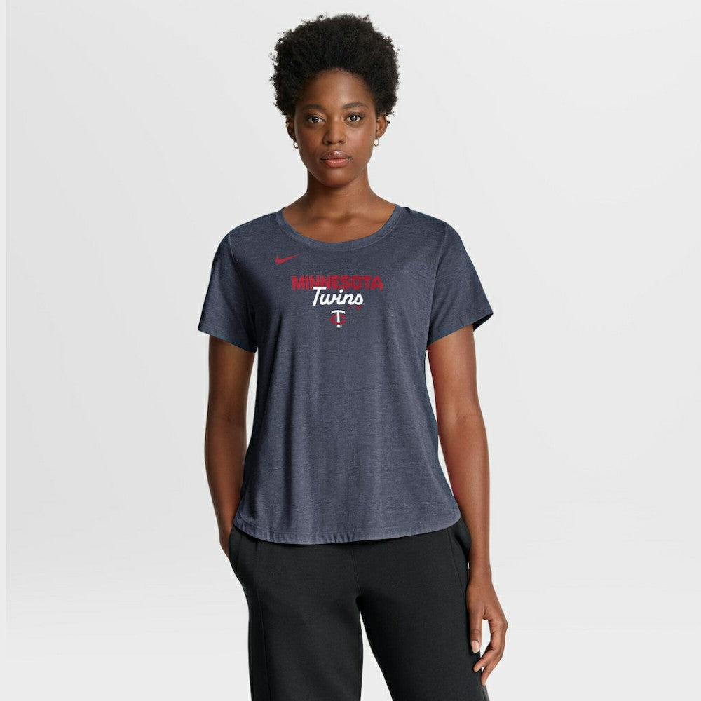 Minnesota Twins Nike Women's Arched Tri-Blend T-Shirt - MLB T-shirts