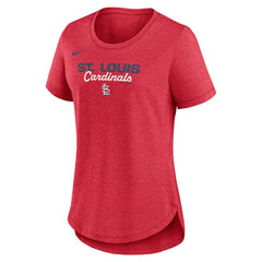 St. Louis Cardinals Nike Women's Arched Tri-Blend T-Shirt - MLB T-shirts