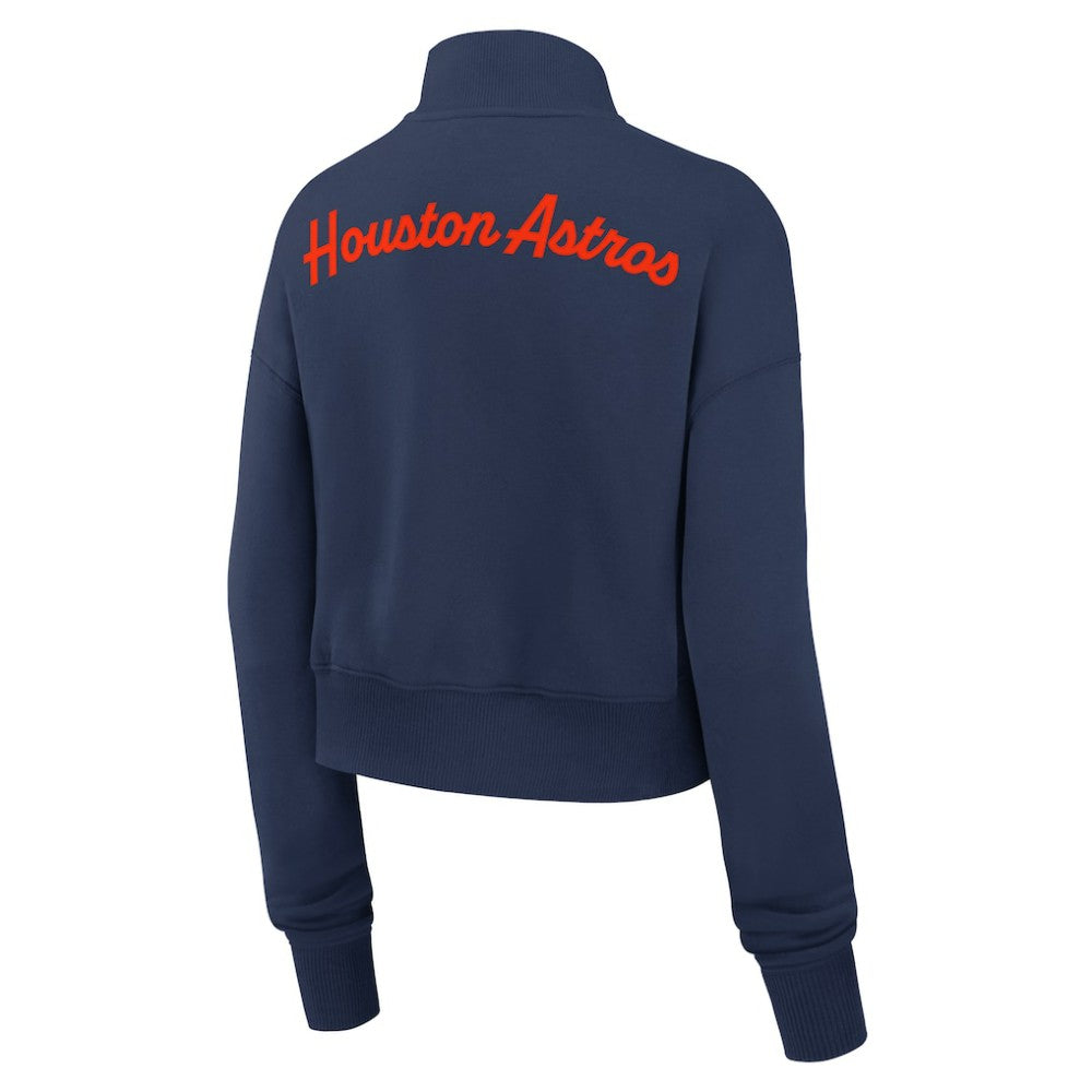 Houston Astros Nike Women's Primetime Phoenix Fleece Half-Zip Sweatshirt - MLB Sweatshirts