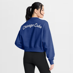 Chicago Cubs Nike Women's Primetime Phoenix Fleece Half-Zip Sweatshirt - MLB Sweatshirts