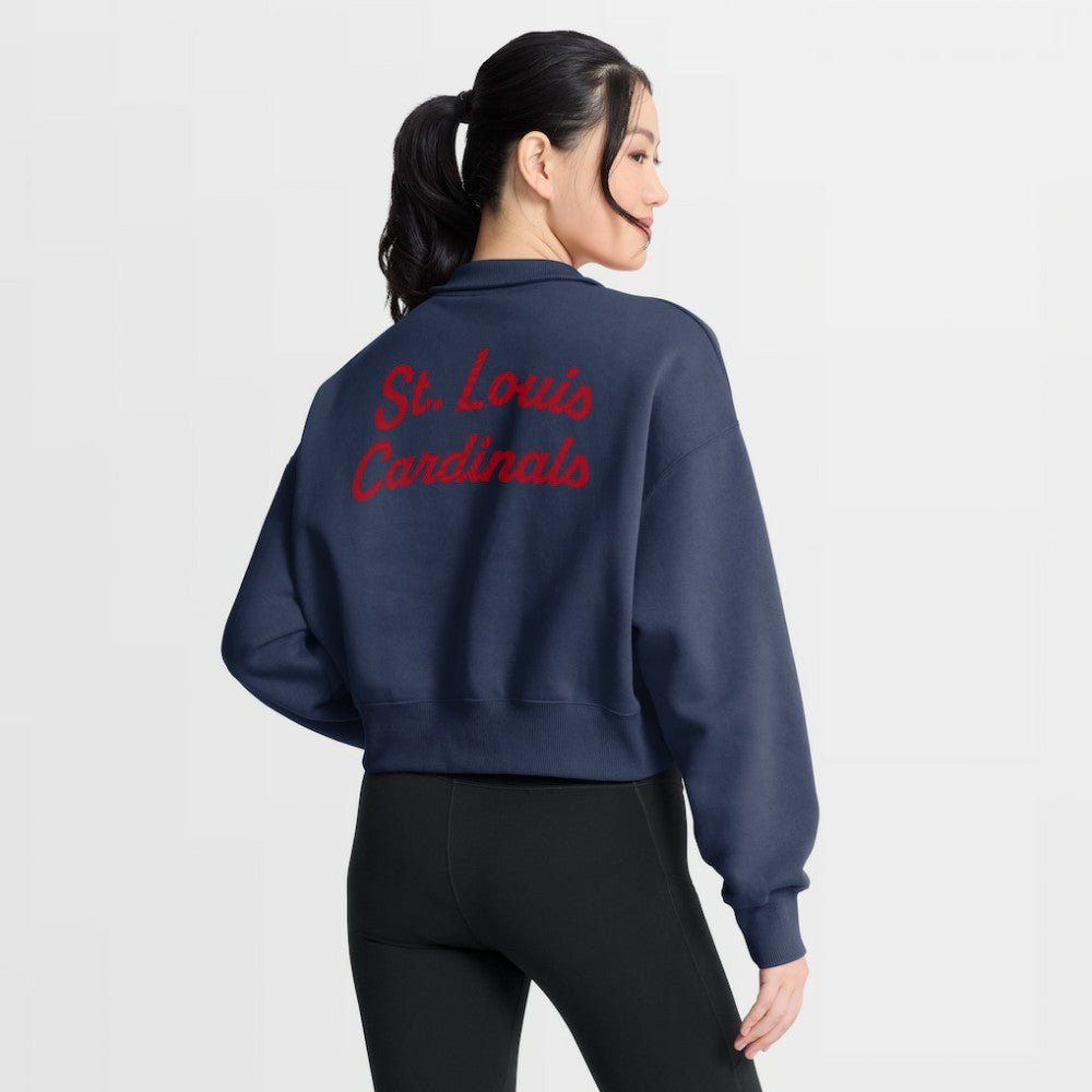 St. Louis Cardinals Nike Women's Primetime Phoenix Fleece Half-Zip Sweatshirt - MLB Sweatshirts