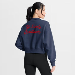 St. Louis Cardinals Nike Women's Primetime Phoenix Fleece Half-Zip Sweatshirt - MLB Sweatshirts