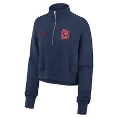St. Louis Cardinals Nike Women's Primetime Phoenix Fleece Half-Zip Sweatshirt - MLB Sweatshirts
