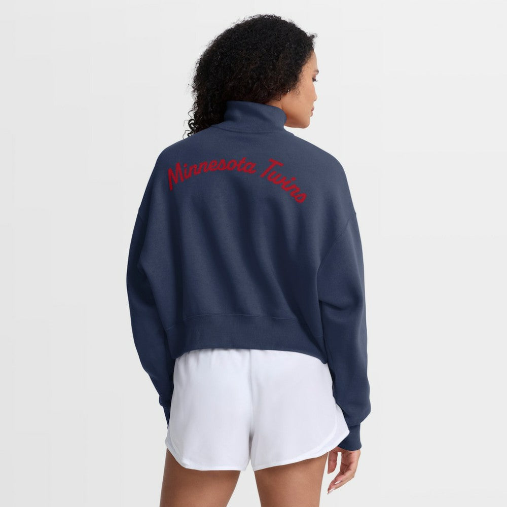 Minnesota Twins Nike Women's Primetime Phoenix Fleece Half-Zip Sweatshirt - MLB Sweatshirts