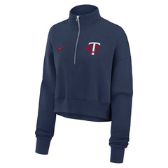 Minnesota Twins Nike Women's Primetime Phoenix Fleece Half-Zip Sweatshirt - MLB Sweatshirts