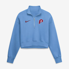 Philadelphia Phillies Nike Women's Primetime Phoenix Fleece Half-Zip Sweatshirt - MLB Sweatshirts