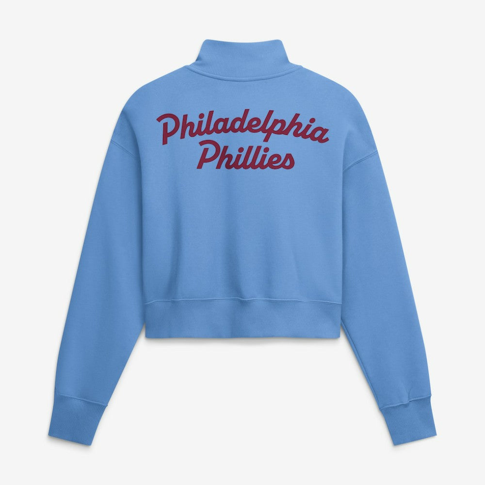 Philadelphia Phillies Nike Women's Primetime Phoenix Fleece Half-Zip Sweatshirt - MLB Sweatshirts