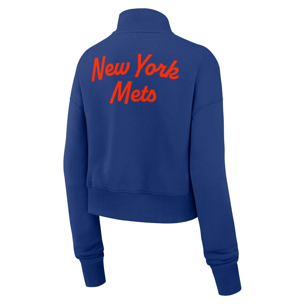 New York Mets Nike Women's Primetime Phoenix Fleece Half-Zip Sweatshirt - MLB Sweatshirts