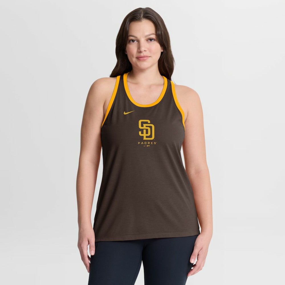 San Diego Padres Nike Women's Tri-Blend Dri-FIT Racerback Tank Top - MLB Tanks