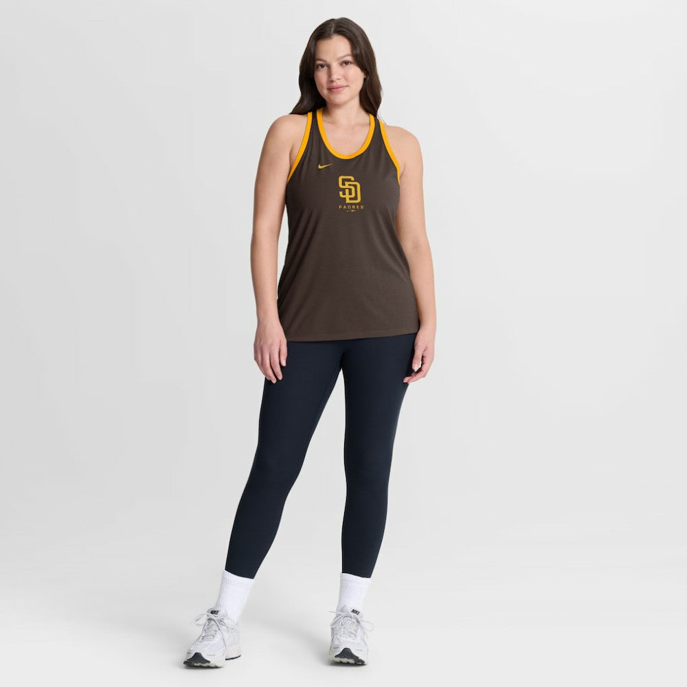 San Diego Padres Nike Women's Tri-Blend Dri-FIT Racerback Tank Top - MLB Tanks