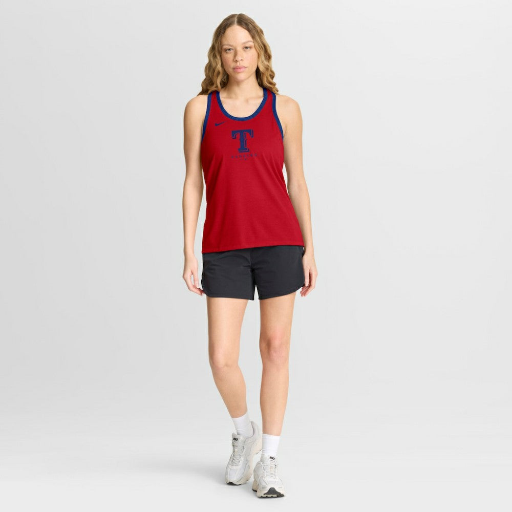 Texas Rangers Nike Women's Tri-Blend Dri-FIT Racerback Tank Top - MLB Tanks