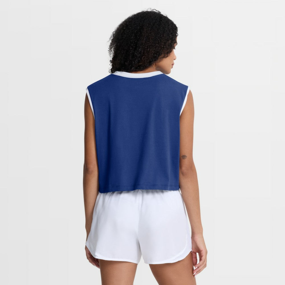 Los Angeles Dodgers Nike Women's Primetime Loose Dri-FIT Cropped Tank Top - MLB Tanks