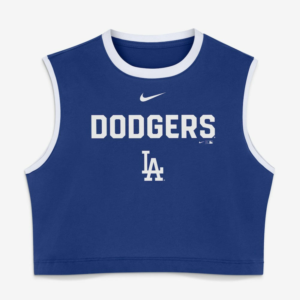 Los Angeles Dodgers Nike Women's Primetime Loose Dri-FIT Cropped Tank Top - MLB Tanks