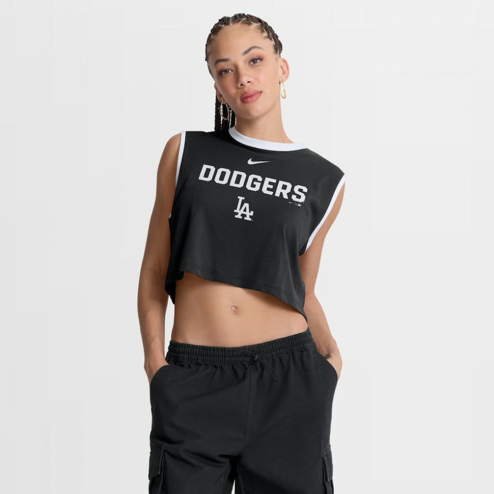Los Angeles Dodgers Nike Women's Primetime Loose Dri-FIT Cropped Tank Top - MLB Tanks