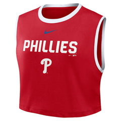 Philadelphia Phillies Nike Women's Primetime Loose Dri-FIT Cropped Tank Top - MLB Tanks
