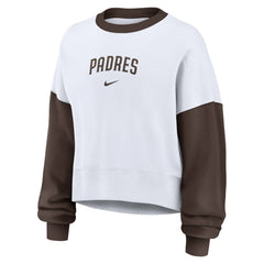 San Diego Padres Nike Women's Oversized High Hip Fleece Sweatshirt - MLB Sweatshirts