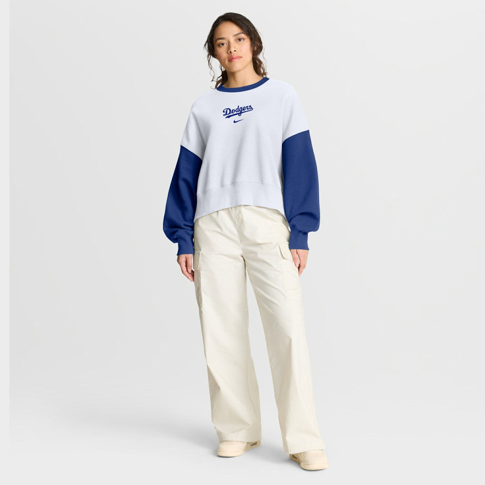 Los Angeles Dodgers Nike Women's Oversized High Hip Fleece Sweatshirt - MLB Sweatshirts