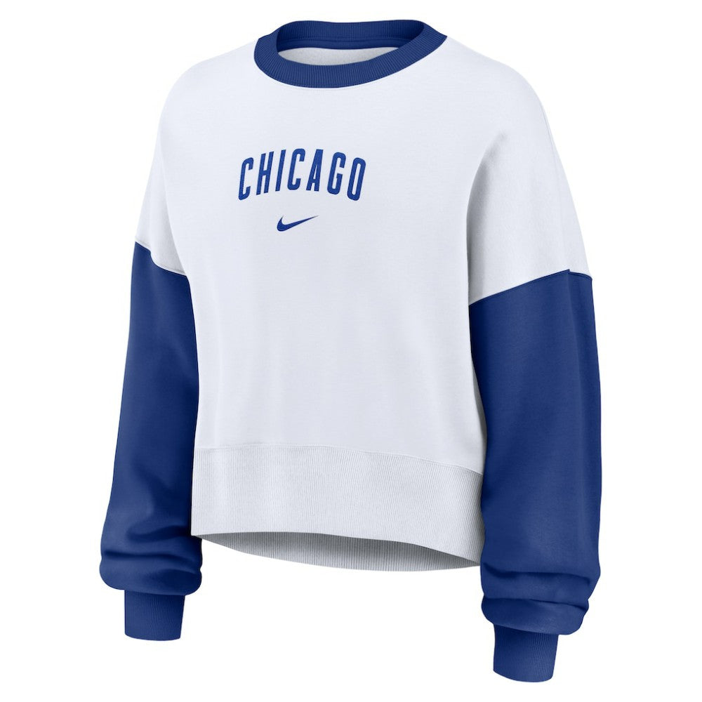 Chicago Cubs Nike Women's Oversized High Hip Fleece Sweatshirt - MLB Sweatshirts