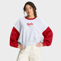 Cincinnati Reds Nike Women's Oversized High Hip Fleece Sweatshirt - MLB Sweatshirts