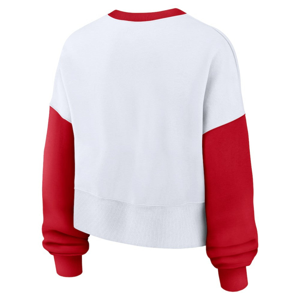 Cincinnati Reds Nike Women's Oversized High Hip Fleece Sweatshirt - MLB Sweatshirts