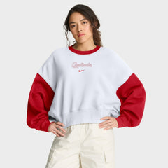 St. Louis Cardinals Nike Women's Oversized High Hip Fleece Sweatshirt - MLB Sweatshirts