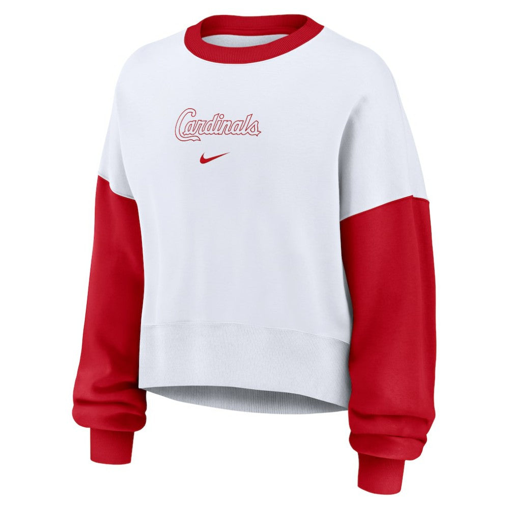 St. Louis Cardinals Nike Women's Oversized High Hip Fleece Sweatshirt - MLB Sweatshirts