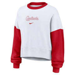 St. Louis Cardinals Nike Women's Oversized High Hip Fleece Sweatshirt - MLB Sweatshirts