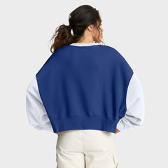 New York Mets Nike Women's Oversized High Hip Fleece Sweatshirt - MLB Sweatshirts