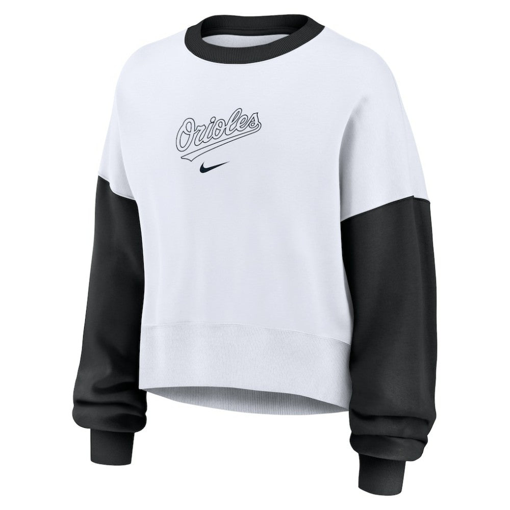 Baltimore Orioles Nike Women's Oversized High Hip Fleece Sweatshirt - MLB Sweatshirts