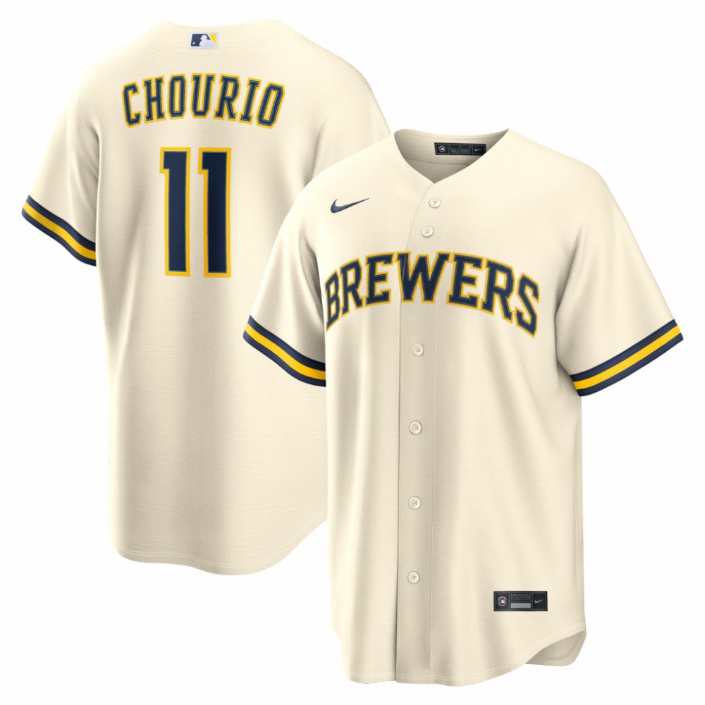 Jackson Chourio Milwaukee Brewers Nike Home Replica Jersey - MLB Jerseys