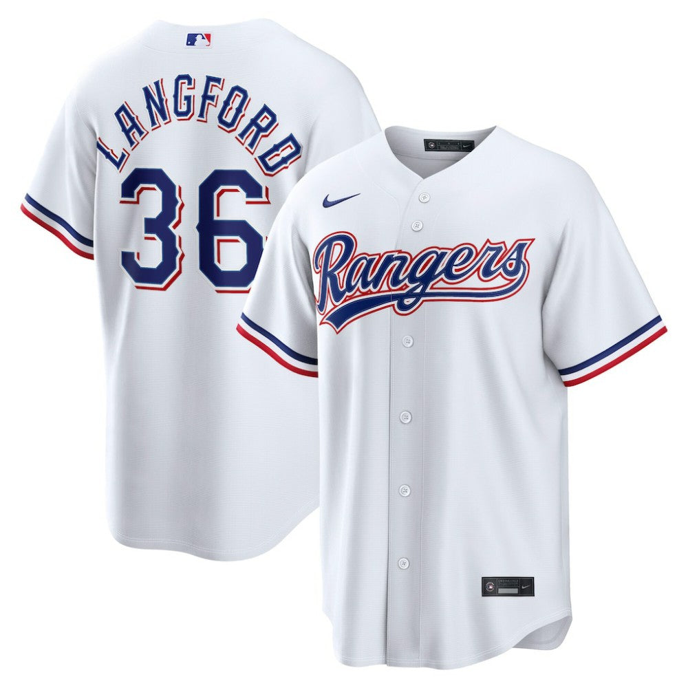Wyatt Langford Texas Rangers Nike Home Replica Jersey - MLB Jerseys