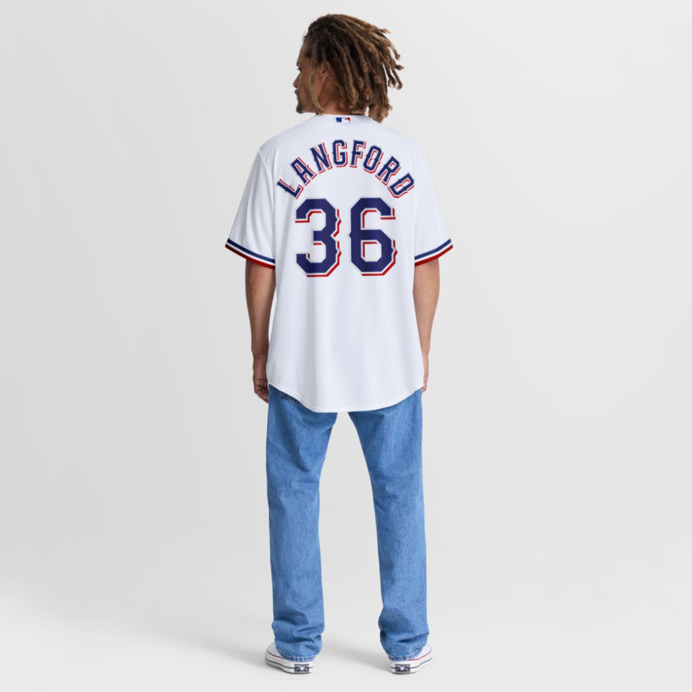 Wyatt Langford Texas Rangers Nike Home Replica Jersey - MLB Jerseys