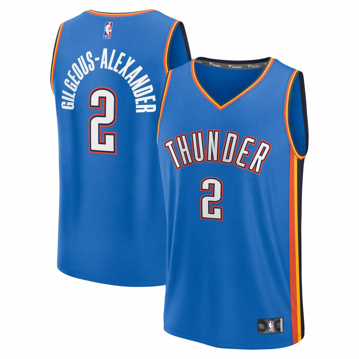 Blue Shai Gilgeous-Alexander Oklahoma City Thunder Fast Break Replica Player Jersey | NBA