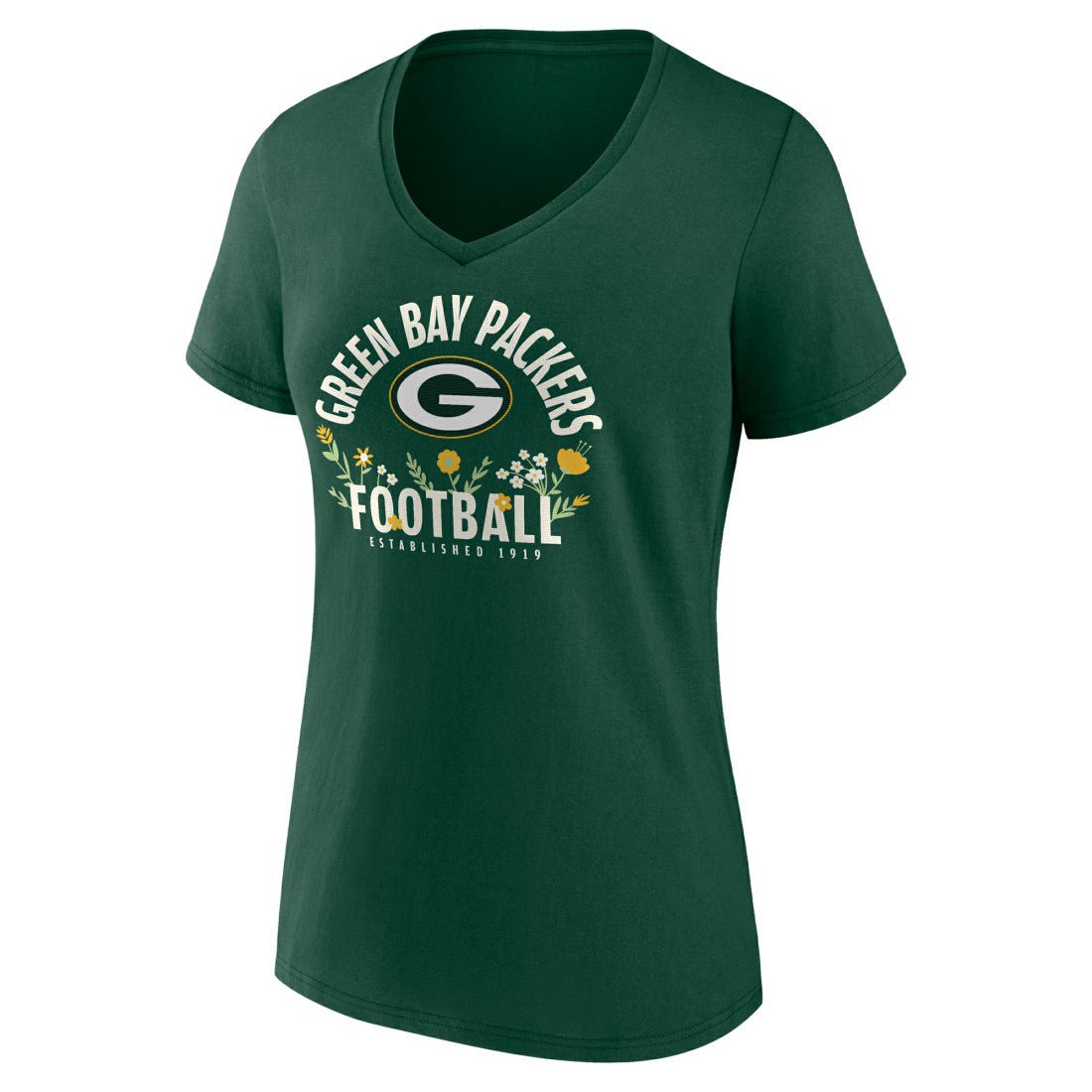Green Bay Packers Jordan Love  Women's Floral Name & Number V-Neck T-Shirt | NFL Near me