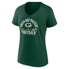 Green Bay Packers Jordan Love  Women's Floral Name & Number V-Neck T-Shirt | NFL Near me