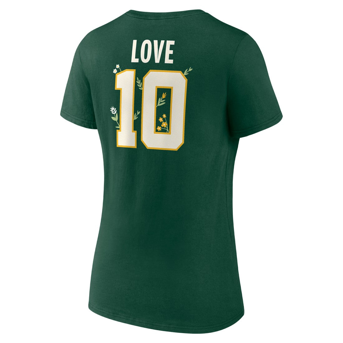 Green Bay Packers Jordan Love  Women's Floral Name & Number V-Neck T-Shirt | NFL Near me