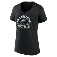 Philadelphia Eagles Saquon Barkley  Women's Floral Name & Number V-Neck T-Shirt | NFL Outlet