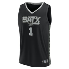 Black Victor Wembanyama San Antonio Spurs Fast Break Replica Player Jersey | NBA