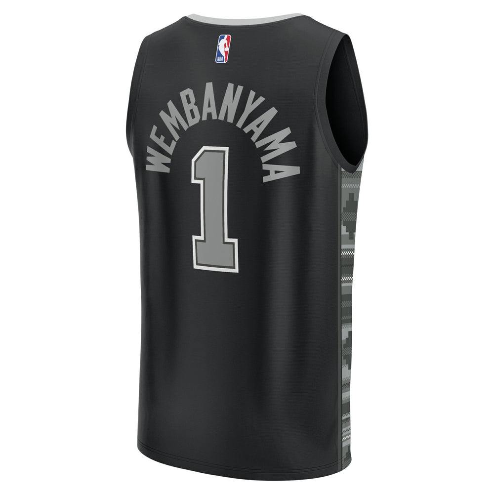 Black Victor Wembanyama San Antonio Spurs Fast Break Replica Player Jersey | NBA